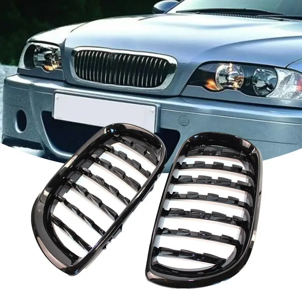 

1 пара автомобильных решеток ABS, автомобильные сетчатые решетки 51132158542 51132158543 Для BMW 3 серии E46 4-дверные 02-05 Внешние детали автомобиля