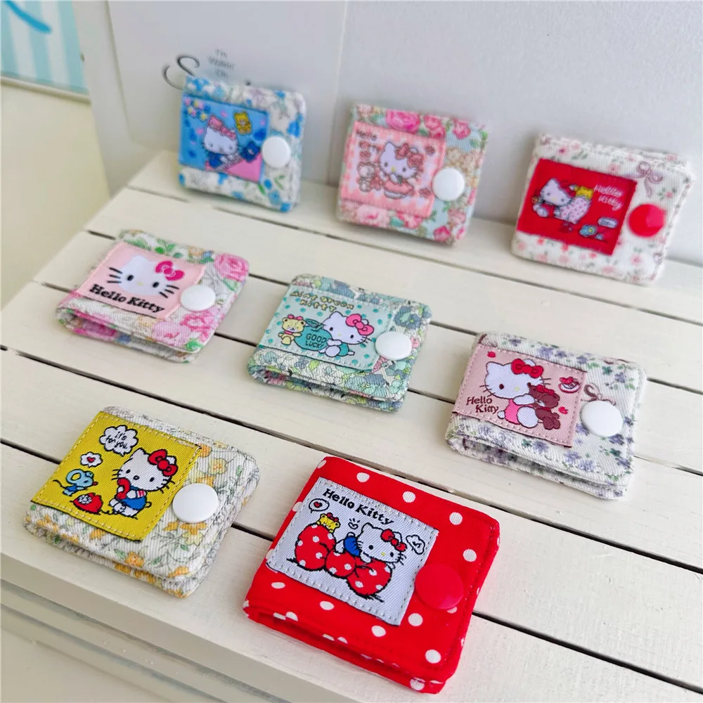 Sanrio зажим для зарядного кабеля, держатель для карт, организация ваших принадлежностей, тканевый кабель для передачи данных Hello Kitty, подарок для девочек