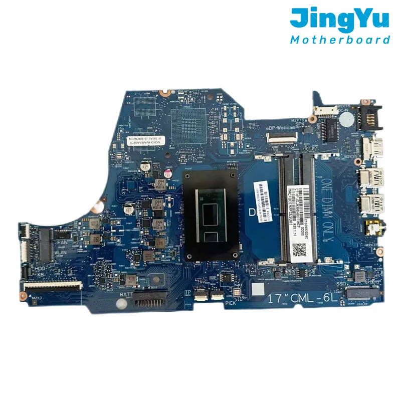 

For HP Pavilion 17-BY Laptop Mainboard 6050A3107701 Motherboard I3-10110U I5-10210U I7-10510U CPU UMA