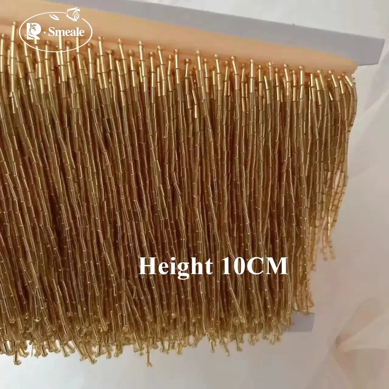 10CM Silber-Rote Perlenrohr-Quaste Kleiderzubehör Spitzenbesatz Hochzeits- und Abendkleid Perlenverzierung RS3052-3 – Detail 2