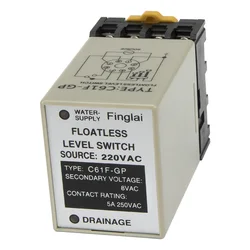 C61F-GP AC 220V floatless level switch / relay with socket base 220VAC C61F - GP water level controller / pump automatic switch