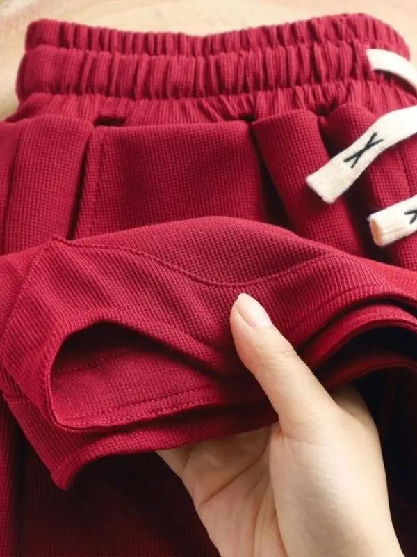 

Мужские свободные брюки больших размеров, прямые брюки с пятью дюймами, лето 2024, спортивные повседневные брюки из полиэфирного волокна, обычные тонкие