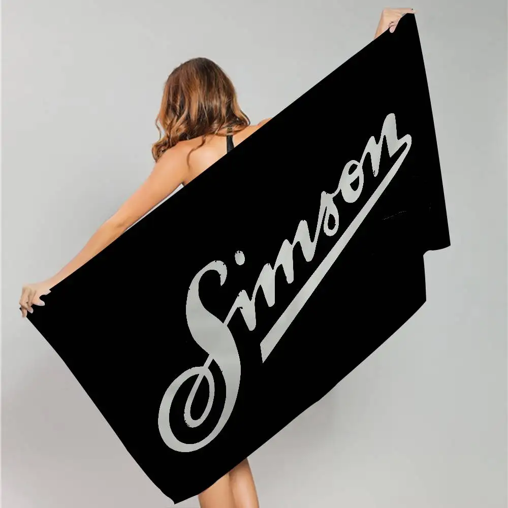 S-SimsonS LOGO Big Microfiber Beach Towels Quick Dry Towel Sand Beach Towels Pool Towel for Travel Swim Pool Yoga