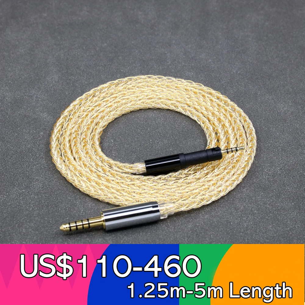 8 Core 99% 7n Pure Silver 24k Gold Plated Earphone Cable For Sennheiser HD599 HD569 HD 560S HD559 hd560s LN008440