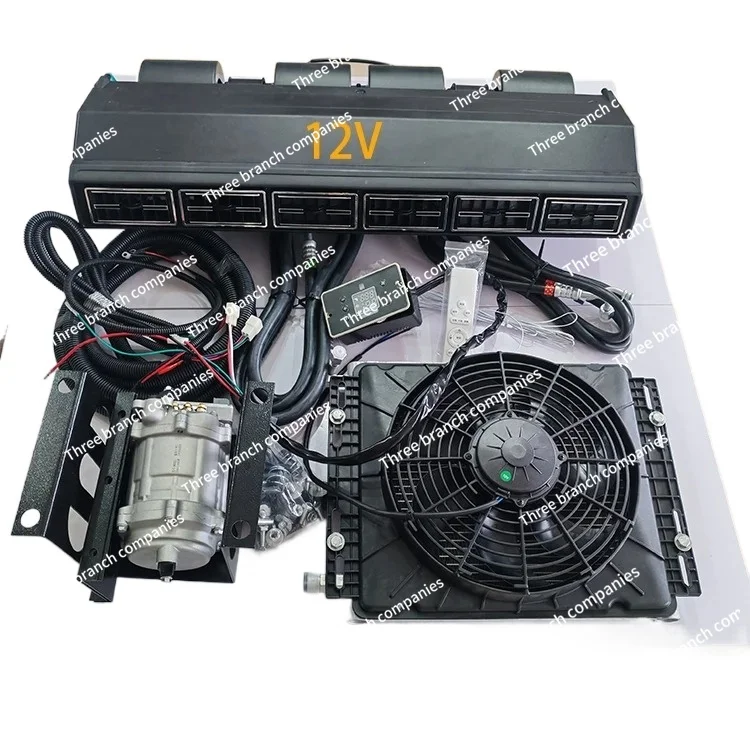 

Сплит-тип под приборной панелью, электрический кондиционер постоянного тока 12 В 24 В, кондиционер 12 В для автомобиля, грузовика, фургона