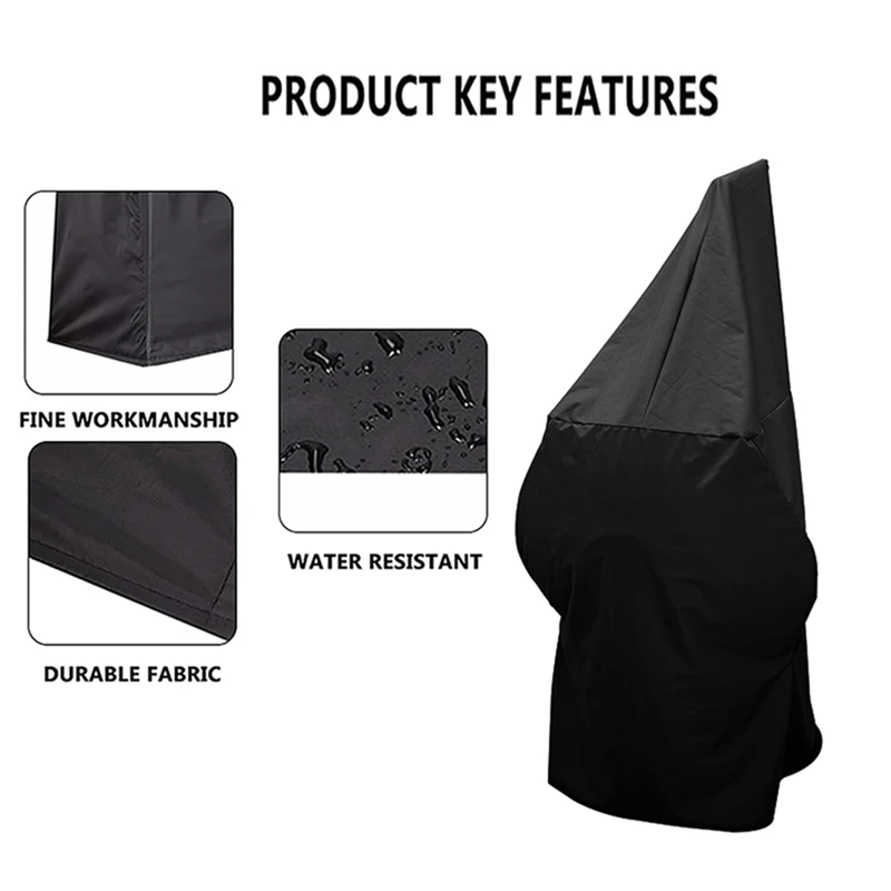 Fountain Cover For 50H Inches Patio Fountain With Drawstring Rain & Snow Protection Cover For Outdoor Patio Garden