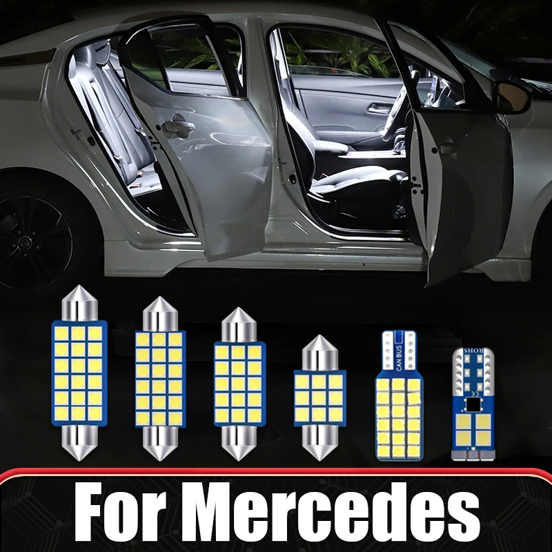 

Для Mercedes W203 W204 W166 W169 W245 W246 W218 W211 W212 W209 C209 C204 C207 Viano Vito W639 Автомобильный светодиодный светильник Аксессуары для интерьера