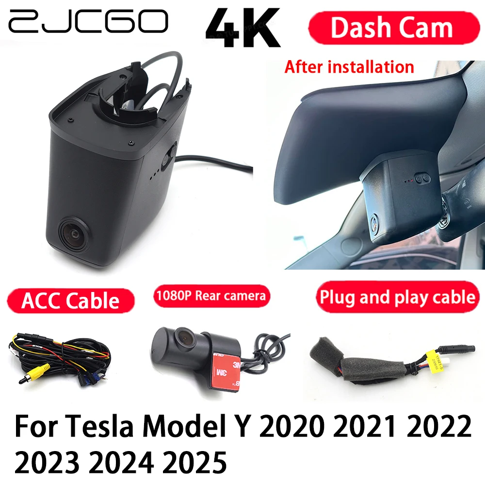

Car Camera 4K Plug and Play Dash Cam Video Recorder Night Vision for Tesla Model Y 2020 2021 2022 2023 2024 2025