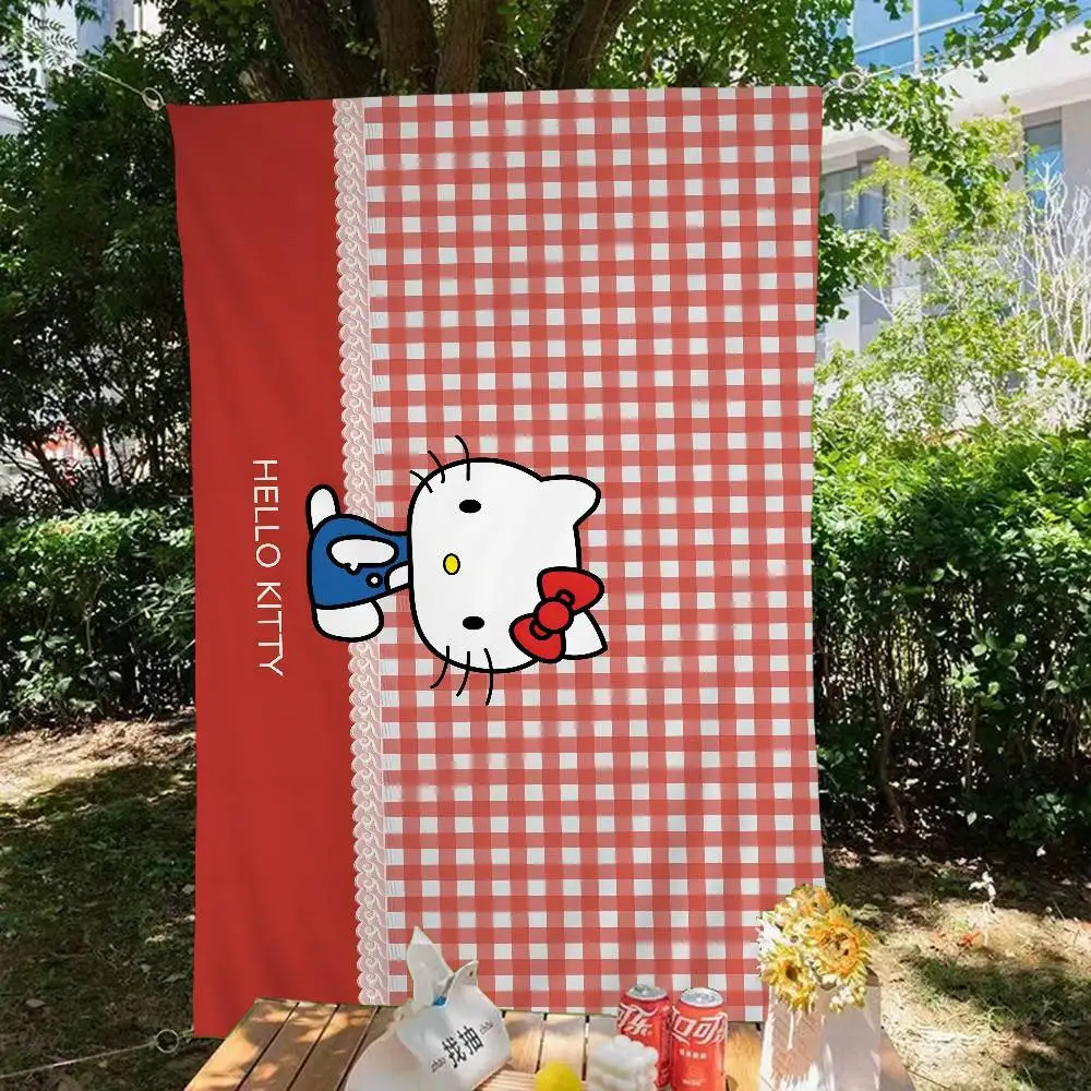 H-Hello-S K-Kitty-S Family Gatherings Outdoor Atmosphere Flags Camping Decorations Banners