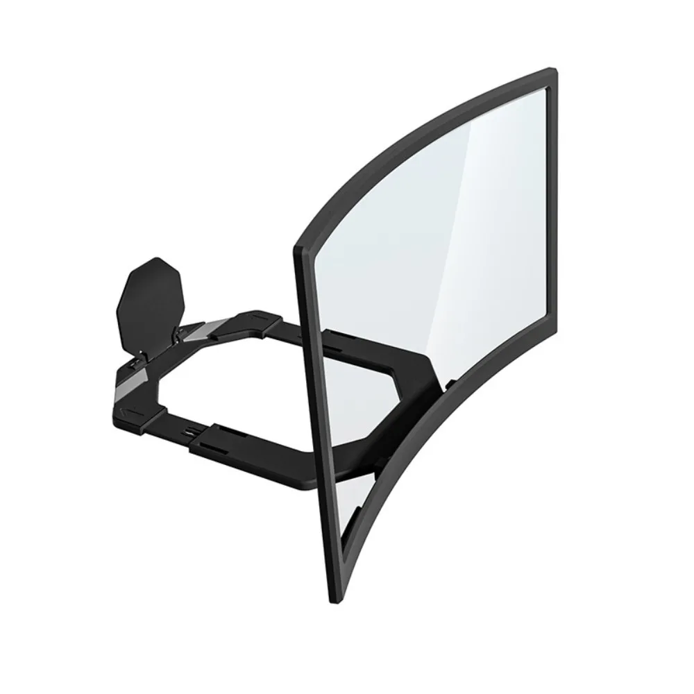 مضخم شاشة الهاتف المحمول المنحني عالي الوضوح ثلاثي الأبعاد، عدسة أكريليك، غلاف ABS، حامل شخص كسول قابل للتعديل