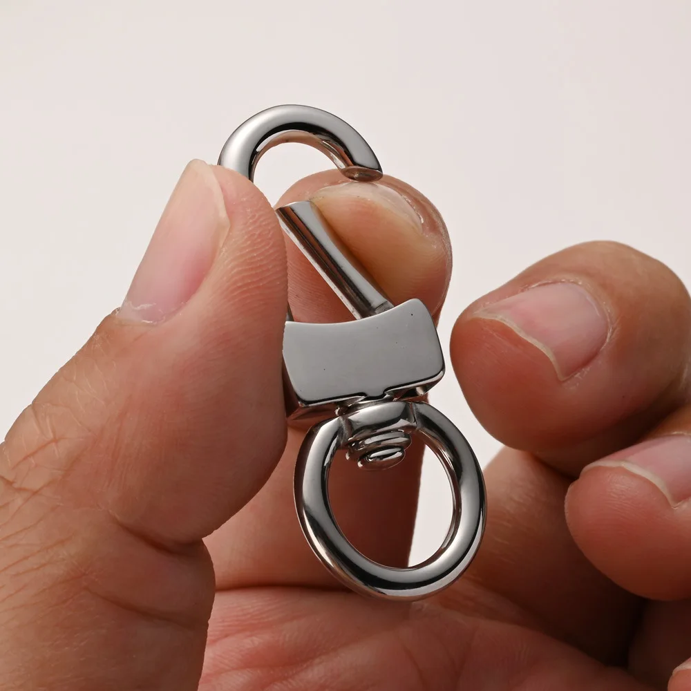 1 Stück Karabinerhaken Taschenverschluss Edelstahl Karabiner Metall-Schlüsselanhänger Drehbar für DIY Schlüsselring Taschenzubehör – Detail 6