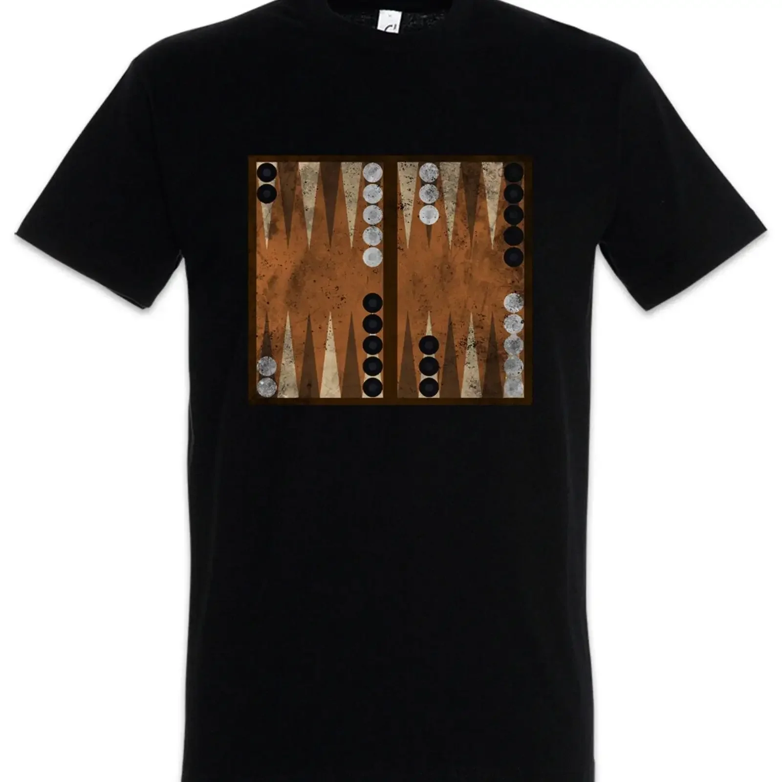 Backgammon Board T Shirt Game Gamer Retro Geek Nerd Dice Dices vintage Washed Casual Breathable Soft Comfortable Slightly