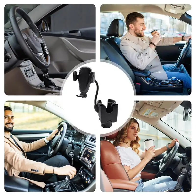 Car Phone Holder Cup Holder Car Cup Holder Phone Mount 360rotate Car Holder Phone Mount Auto Cup Holder Extender Non-Shaking For