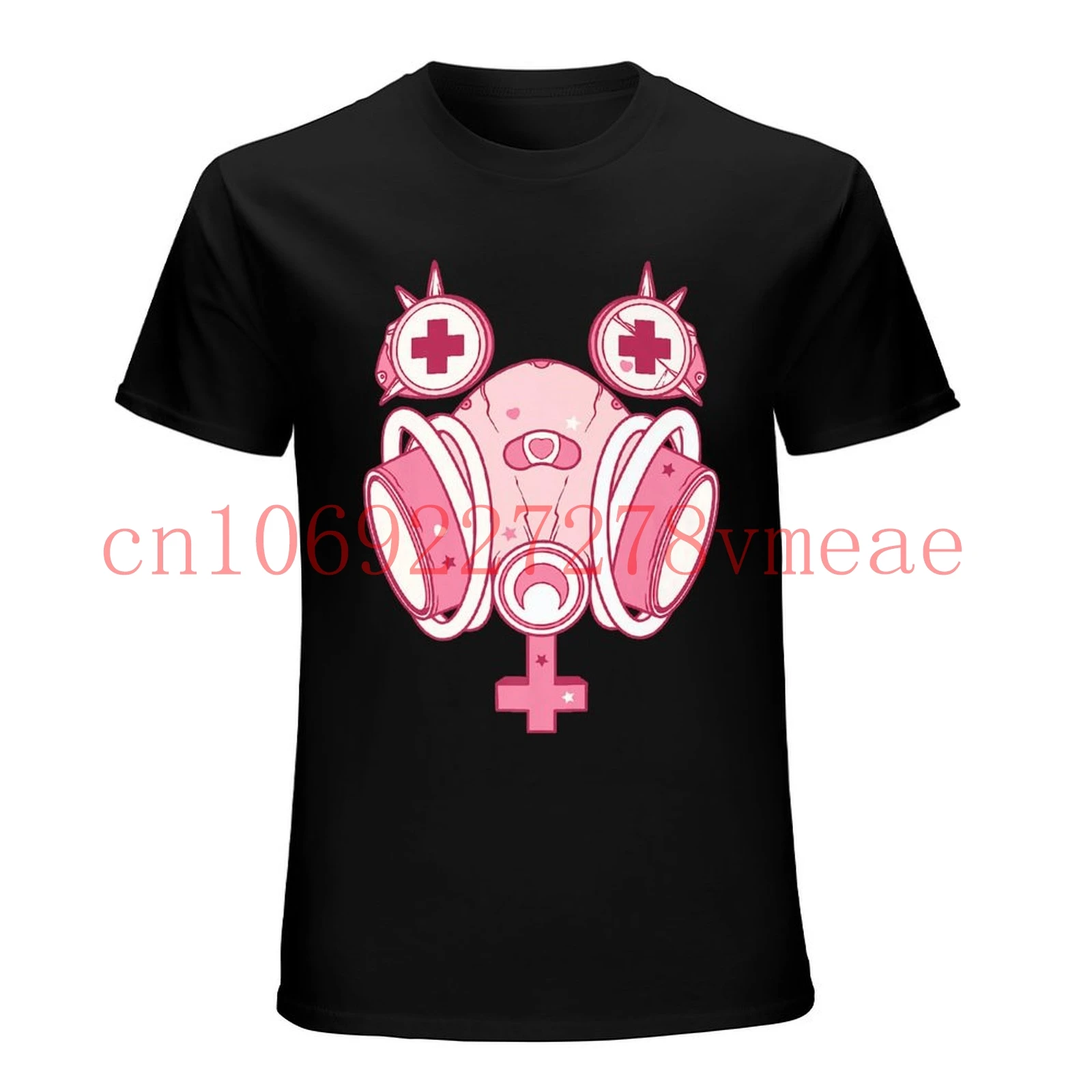 Kawaii Gas Mask T Shirt Pastel Goth Clothing Menhera Yami Kawaii  Post Apocalyptic Fashion Soft Grunge   Steampunk Shirt