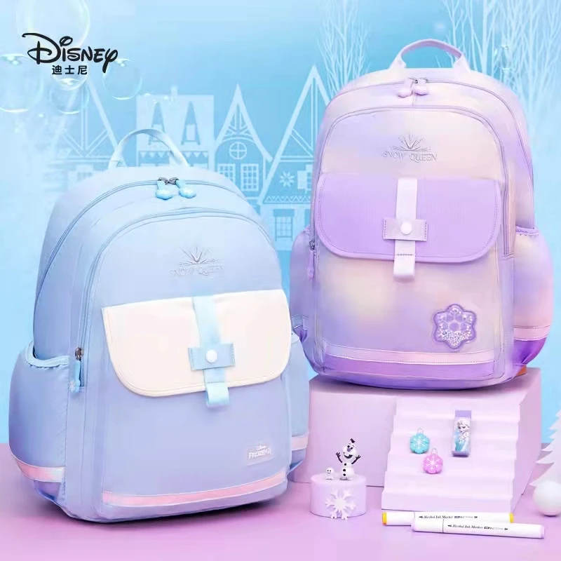 2022 Disney Frozen School Bags For Girls Leisure Primary Student Shoulder Orthopedic Backpack Light Large Capacity Mochilars