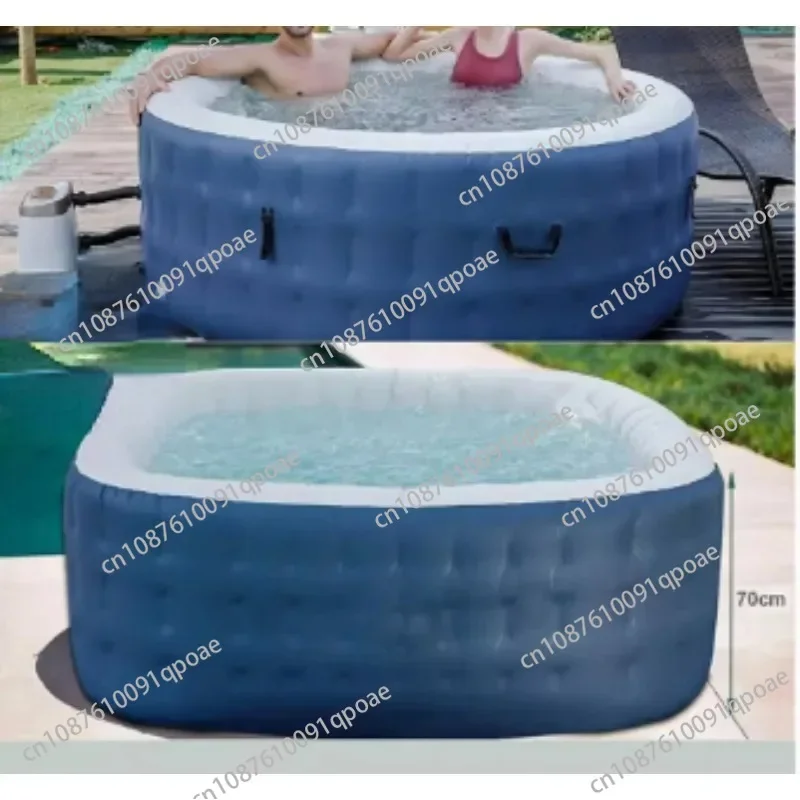 Inflatable Massage Bathtub, Heated Spa Pool, Bubble SPA, Home Hot Spring Couple Bathtub