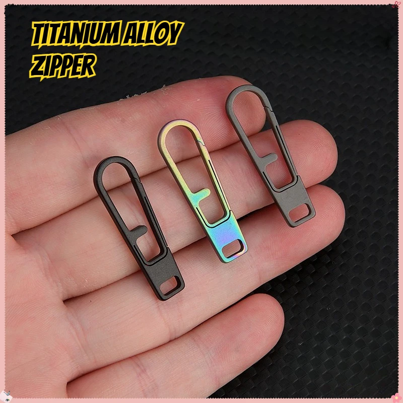 

Titanium Alloy Multifunctional Mini Zipper Head Detachable Zipper Head Portable Camping and Hiking Keychain Bag Tool Accessories
