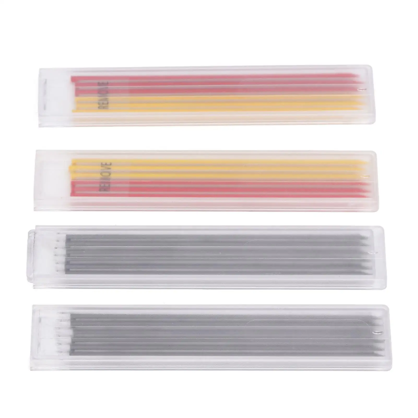 24Pcs for woodworking Carpenter Pencil Refill Set - Red, Yellow & Black Marking Tools for Scribing