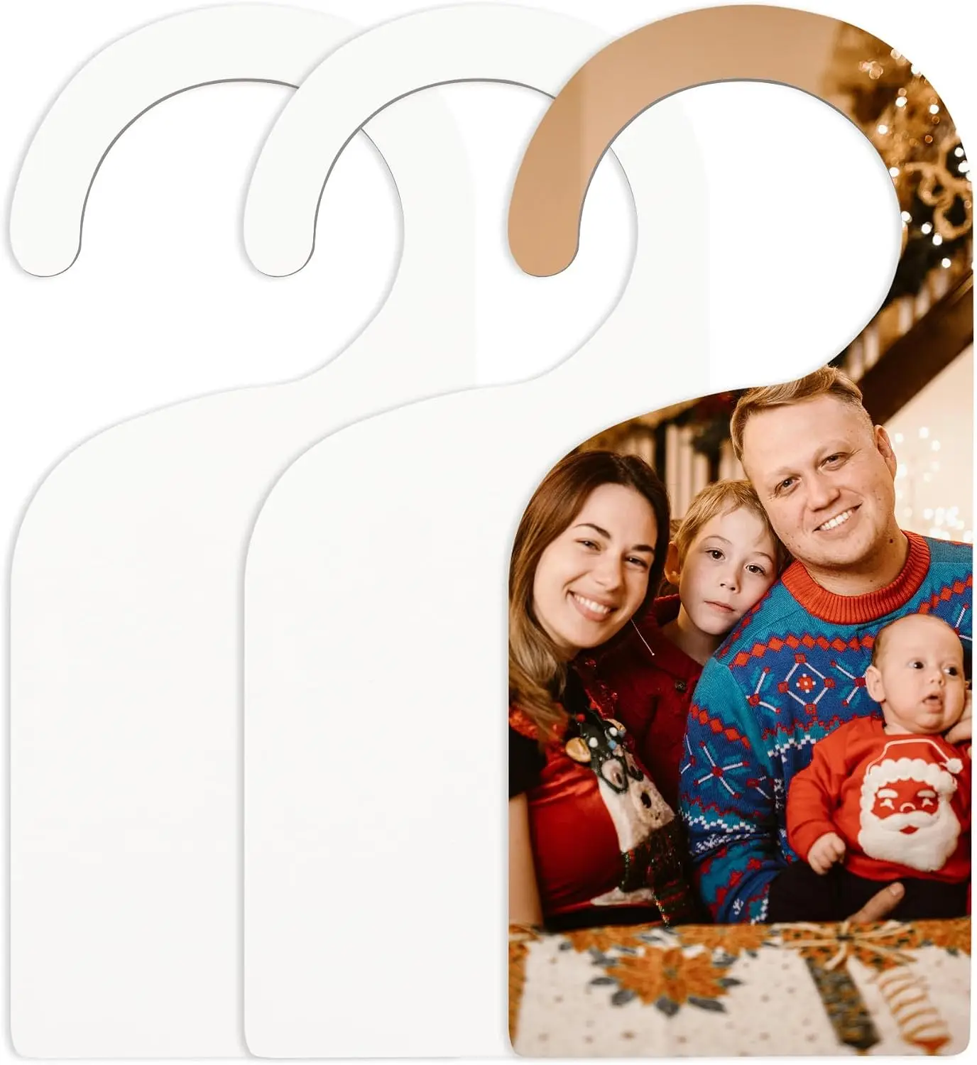 30pcs Sublimation Door Hanger Picture Frame Blanks Door Hangers Hanging Tags For Home Hotel Decor