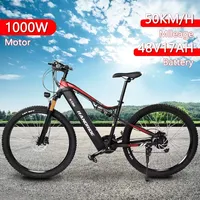 RANDRIDE YG90 New electric bicycle 1000W 48V17AH 21 maximum speed 50-55km/h full suspension hydraulic brake electric bicycle