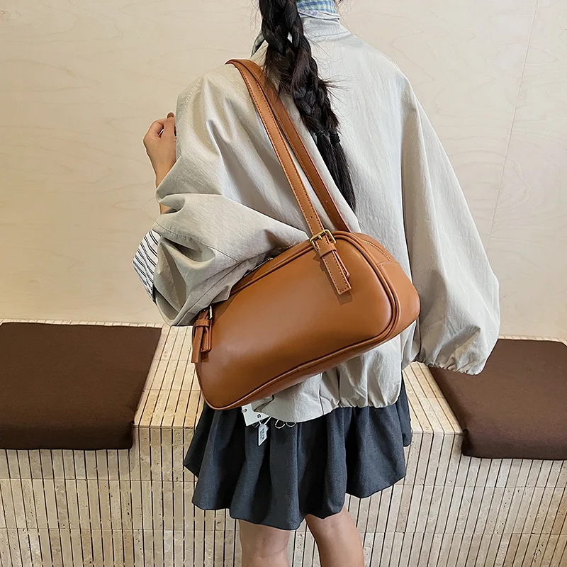 

Women Shoulder Bag Female Tote Bag New in Pu Leather Large Vintage Fashion Korean Woman Handbag Square Luxury Designer New Year