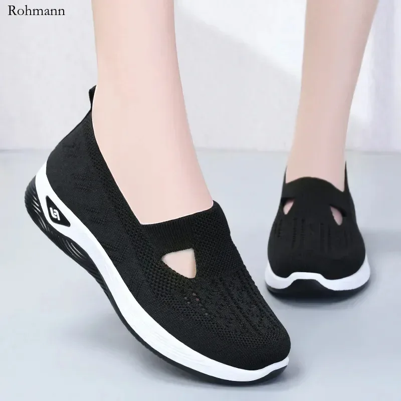 

2024 New Fashion Casual Women's Soft-Soled Breathable Mom Sports Yoga Mesh Shoes