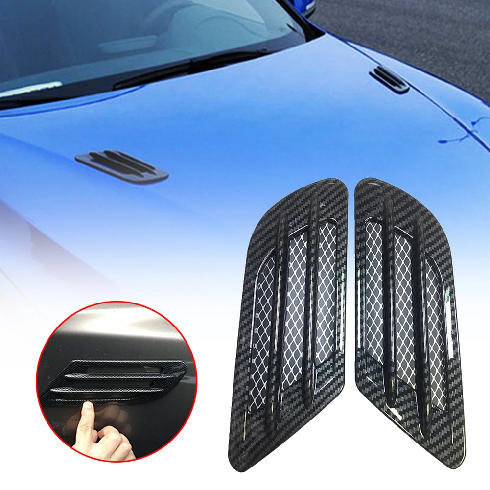 2Pcs Car Side Air Flow Vent for Fender Hole Cover Intake Grille Duct Decoration ABS Plastic Sticker Car Accessories Exterior