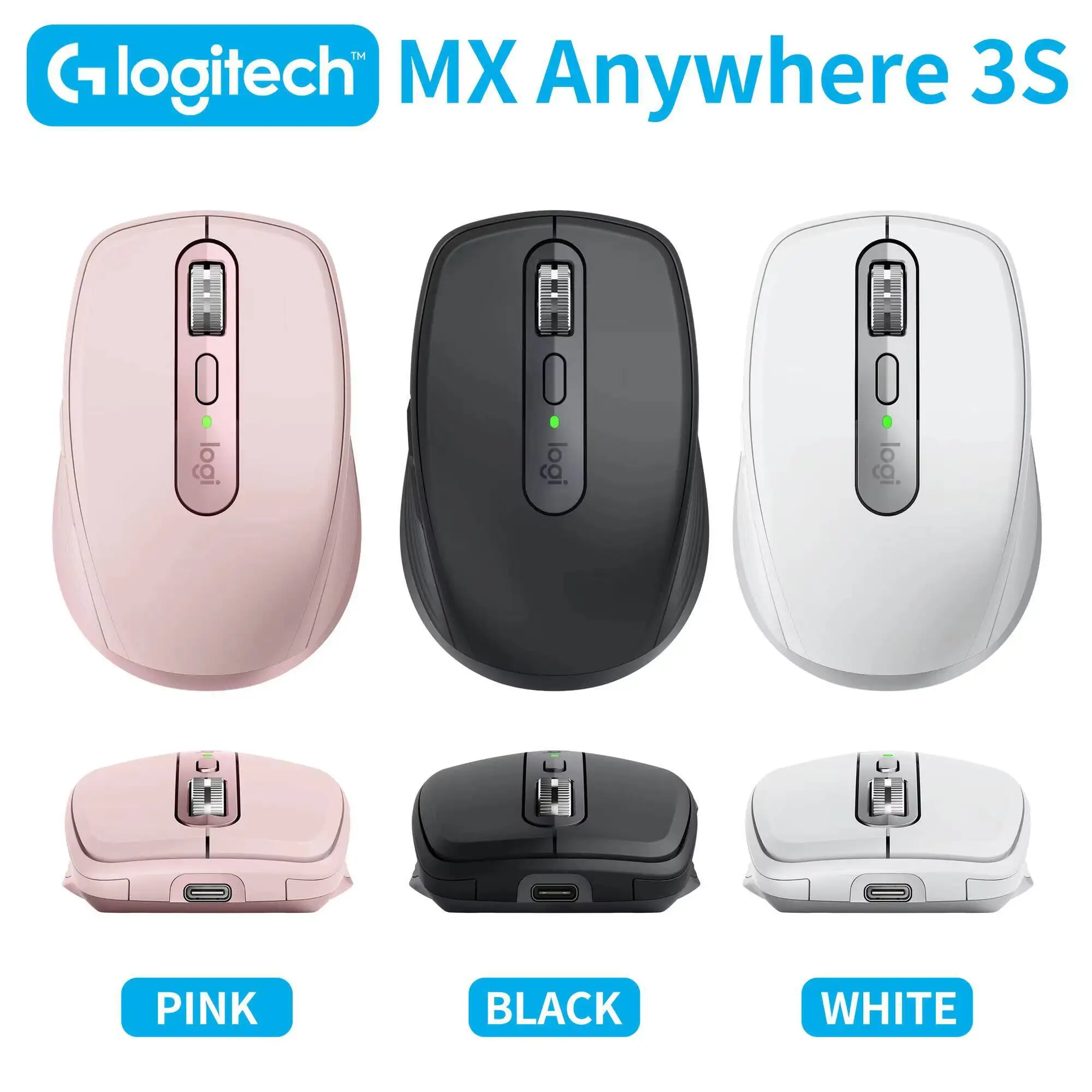 Creator MX Anywhere 3S - 8K DPI, MagSpeed Scroll, USB-C Fast Charge, Ideal for Stationery Poster Design & Studio Task
