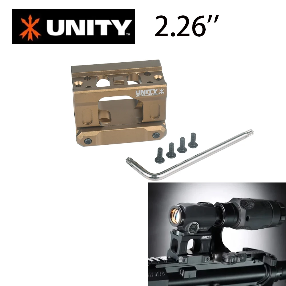 2.26'' 2.91'' Tactical UNITY Riser Mount FAST FTC Magnifier Mount Fit 20mm Picatinny Rail Optical Height Mount For G33 G43 G45 image 3