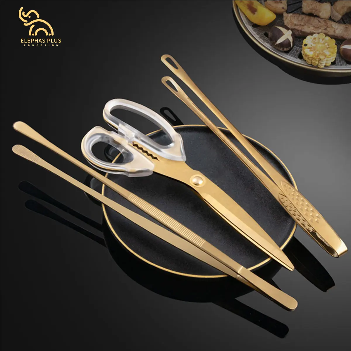 Professional Barbecue Scissors Hard Chrome Plated Rustproof for Meat Cutting Outdoor Grilling Kitchen Essential Tool