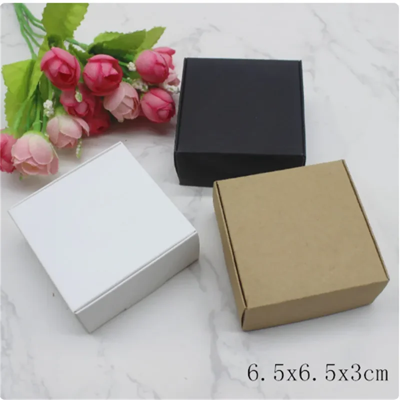 تعبئة هدايا مصنوعة يدويًا بأحجام متعددة ، ورق كرافت أبيض ، صندوق تعبئة عيد الميلاد ، 10 أشخاص بأحجام متعددة #4