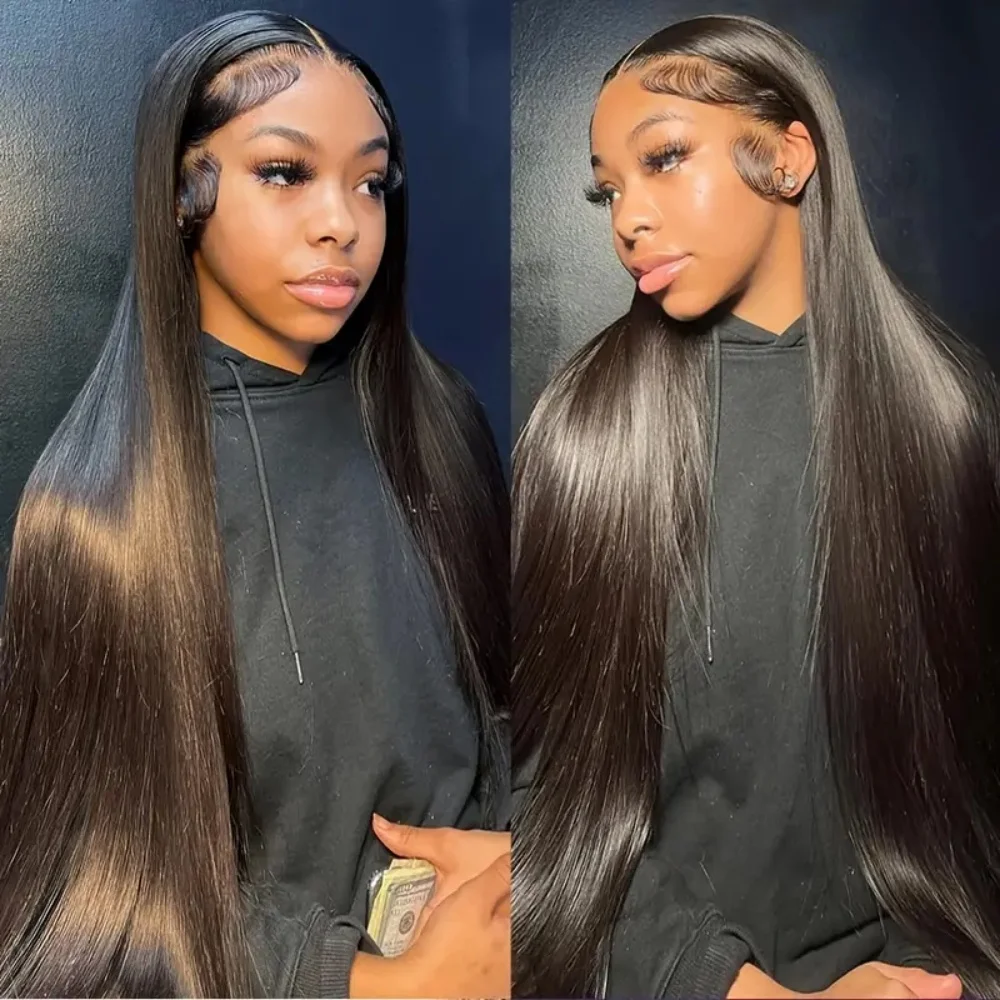 Парики из 200% натуральных бразильских волос, 13 х6 дюймов