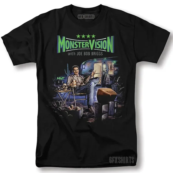 MonsterVision with Joe Briggs Shirt Movie Classic Vintage Graphic Design T-Shirt