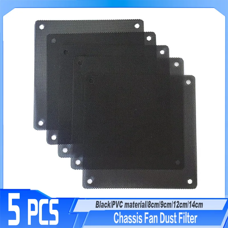 Chassis Fan PVC Dustproof Net Cover for Desktop Computer 12cm/8cm/9cm/14cm Mainframe