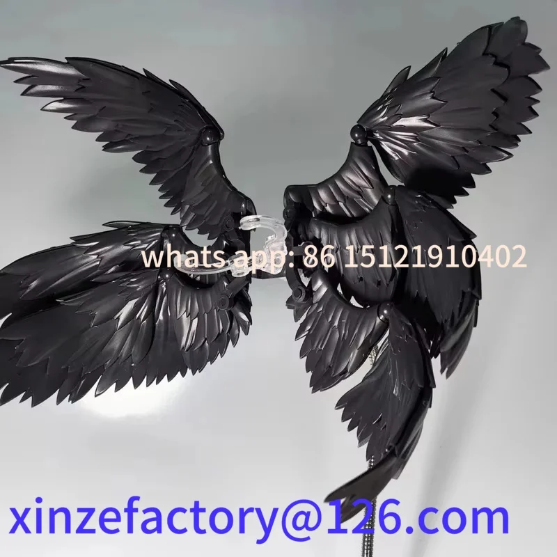 

Be suitable for New Black And White Wind Feather Solid Color Series Six-Winged Winged Doll Decoration