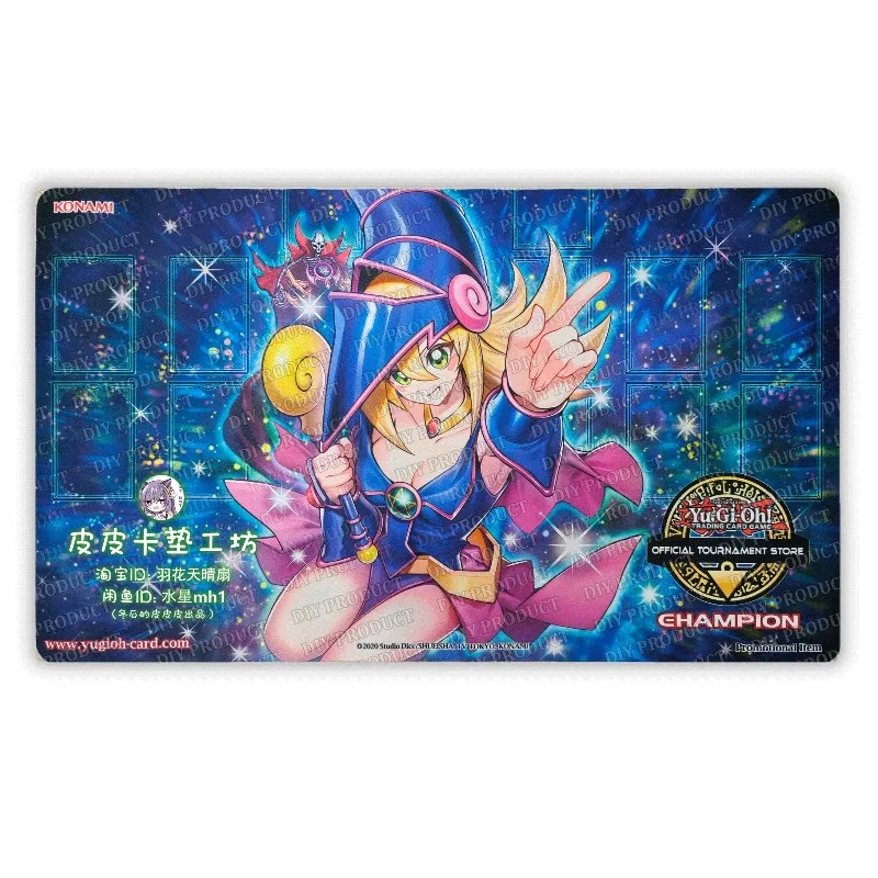 

Yu-Gi-Oh! Dark Magical Curtain Theme 600x350mm Trading Card Playmat Dark Magician Girl DM Debut Commemorative Board Game Mat Toy
