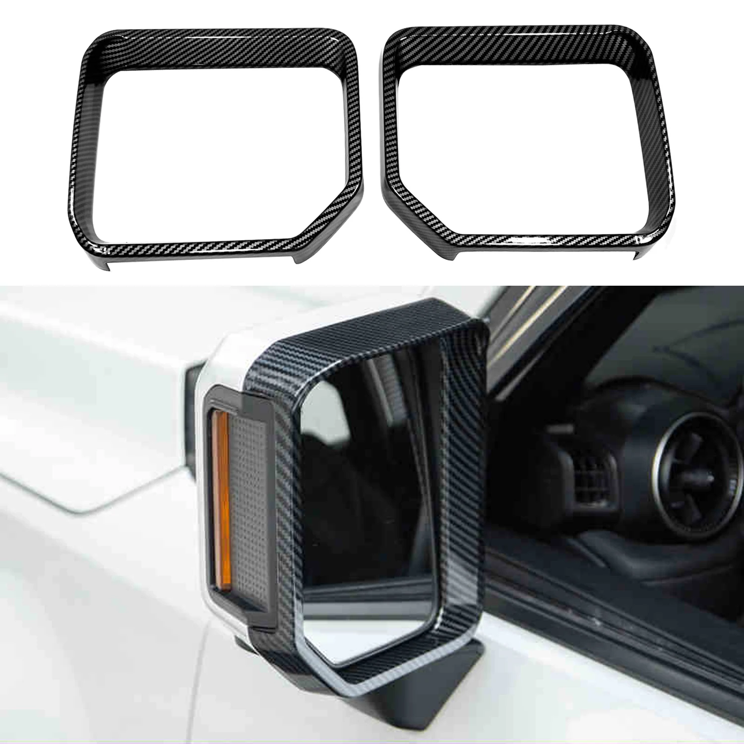 For Lexus GX550 2024-2025 Car Side Mirror Eyebrow Cover Trim ABS Exterior Accessories 2pcs