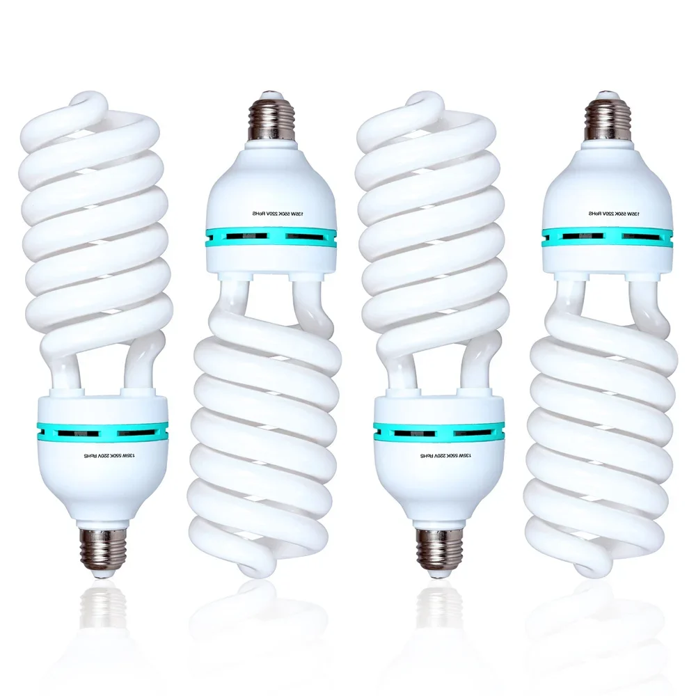 SH-bombilla diurna de espectro completo, 4 piezas, 5500k, ahorro de energía continuo, Cfl, para fotografía, vídeo, estudio de iluminación