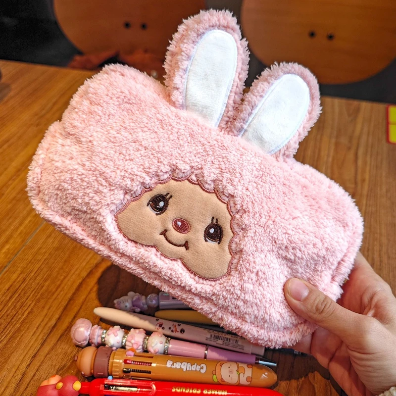 Monchhichi Makeup Bag Pencil Bag Pen Holder Monchhichi Storage Bag Cosmetics Pouch Cute Handheld Bag 몬치치