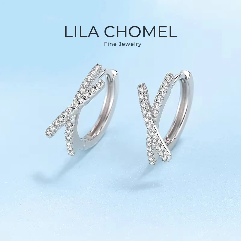 

Valentine's Day PT950 Platinum Engagement Hoop Earrings Women Wedding Fine Jewelry 0.28CT Moissanite Diamond Girl Birthday Gift