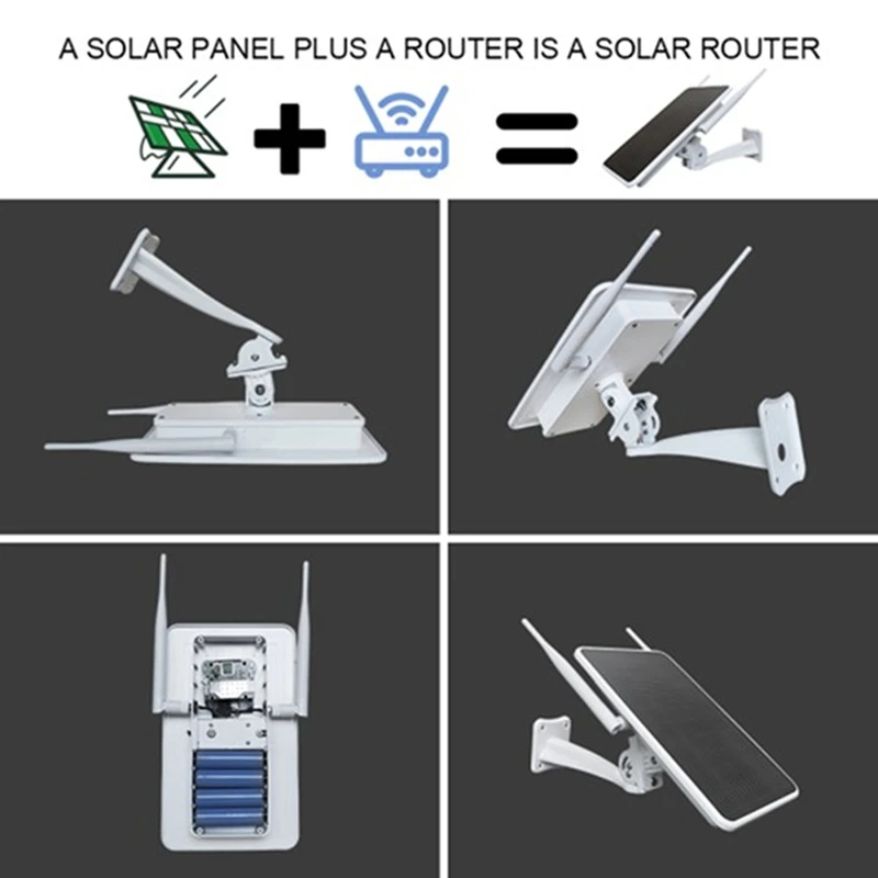 เราเตอร์พลังงานแสงอาทิตย์6 W 4G รีพีตเตอร์ WiFi เราเตอร์พลังงานแสงอาทิตย์4G ทั้งหมดในหนึ่งเดียวช่วง Wi-Fi 50เมตรกันน้ำ IP66