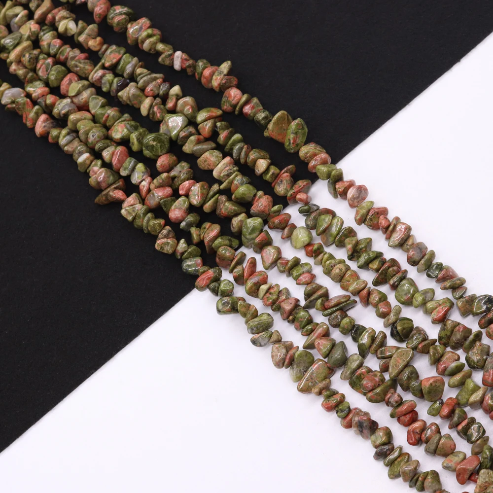 

5-12mm Natural Semi-precious Stone Unakite Irregular Chipped Beads 1 Strand For Handmade Creative Necklace Bracelet Components
