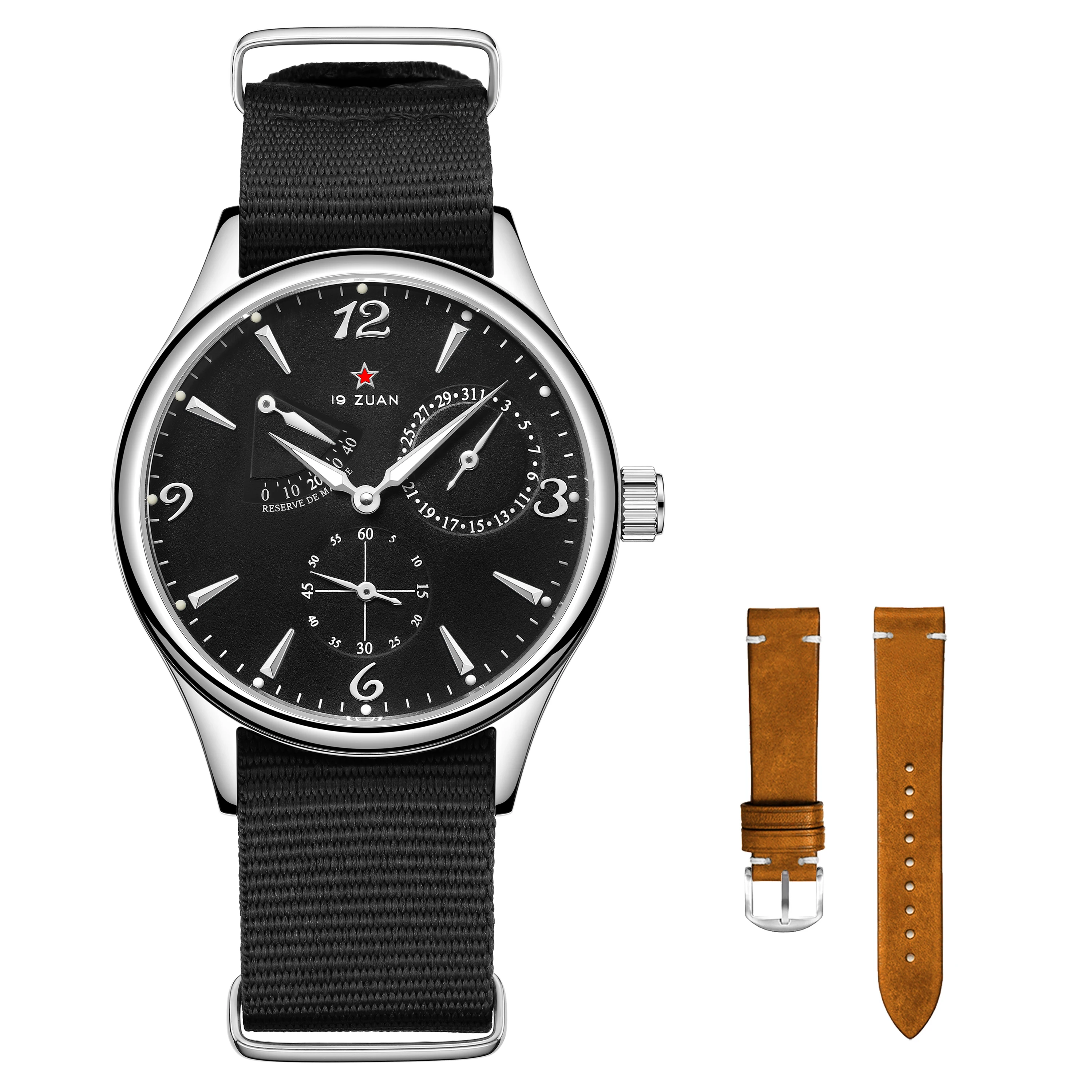 Seagull Herren 1963 Fliegeruhr 40 mm ST1780 Automatisches mechanisches Uhrwerk Saphirglas Retro-Stil Wasserdicht 50 m