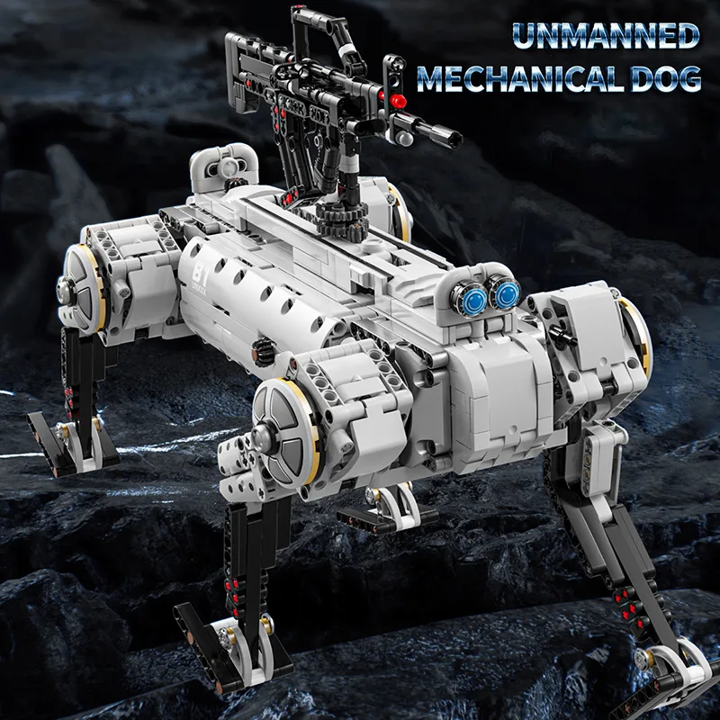 

MOC Modern Military Weapon Unmanned Mechanical Dog Puzzle Building Block Children Love Collecting Bricks Toys