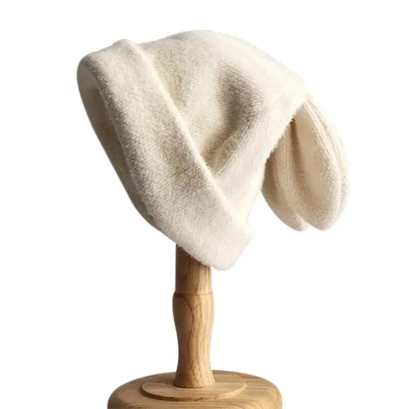 Unisex Rabbit Ears Cute Beanies Autumn Winter Warm Hat Hip Hop Cap Beanie Hat Caps for Women Men image 2