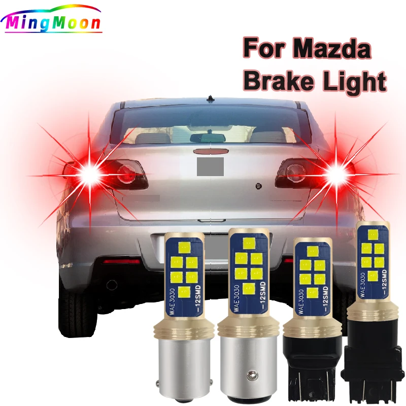 

2pcs Car LED Brake Stop Tail Light Blubs Red For Mazda 2 DY DE DH3 DL DJ For Mazda 3 BK BL BM BN Saloon/Sedan Hatchback Van