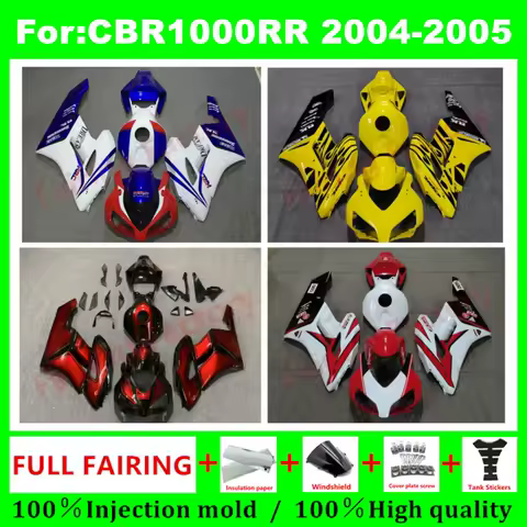 Motorcycle Fairing Set Body Kit Plastic For CBR1000RR CBR 1000RR CBR1000 RR 2004 2005 Accessories Injection Bodywork Black zxmt