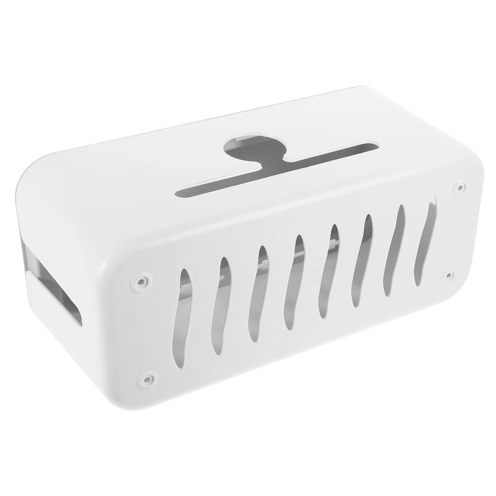 

Power Cord Storage Box Cable ganizer Hide Electrical Cords Winder Small Case Ventilated Dustproof Plastic Material Home Office
