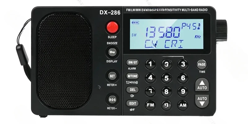 QODOSEN DX-286 Portable Radio AM/FM/LW/SW Digital World Full Band Radio with tef6686 Car Chip