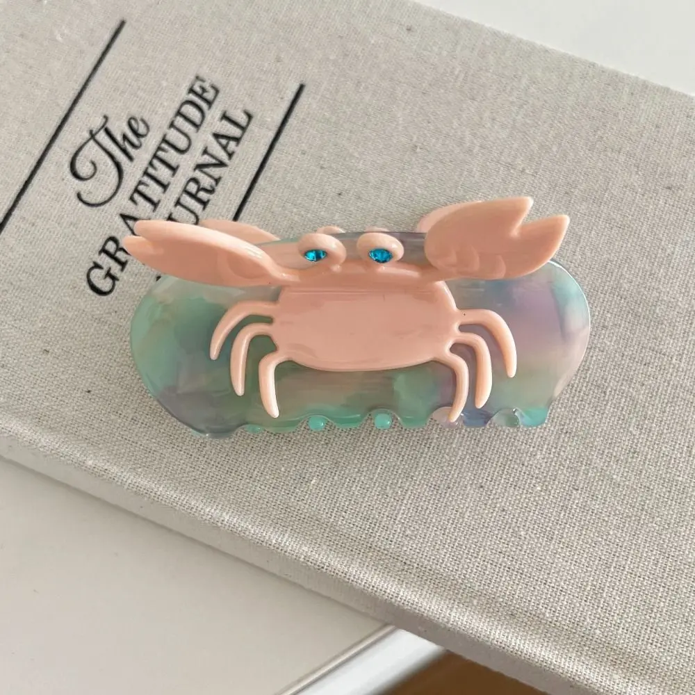 

Sweet Ocean Animal Hair Clip Acetic Acid Korean Style Crab Fish Hair Claw High Ponytail Clip Hair Accessories